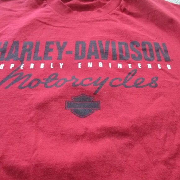 Red Harley Davidson Short Sleeved Shirt - Picture 2 of 4